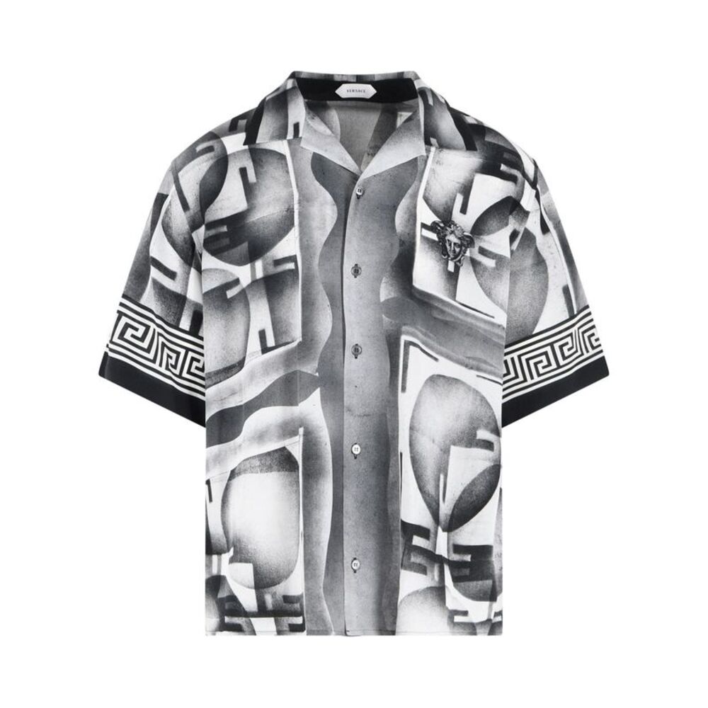 Versace 'Informal' Black Silk Shirt Men